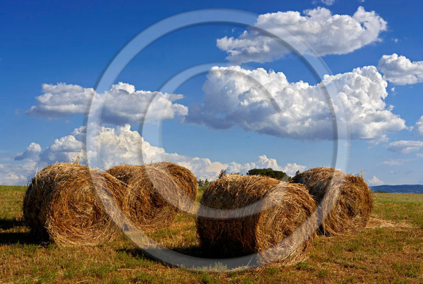 2006 - Landscapes of rolls of bead and clouds in summer, Era valley, 15 miles south the province of Pisa.