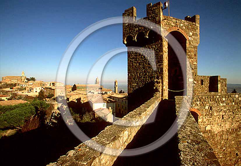 2002 - View of fortress of Montalcino medieval village.