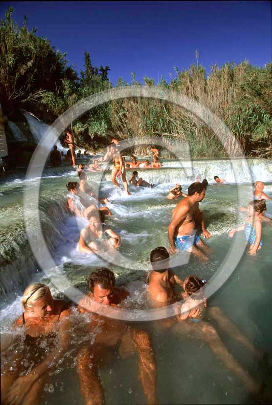 2003 - View of Thermes of Saturnia, Maremma land, 30 km south est the province of Grosseto.