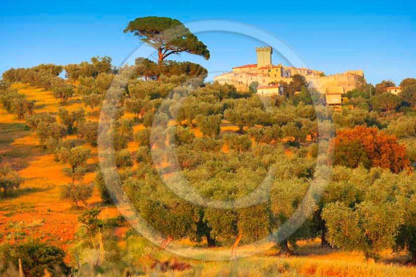 2011 - Surrounding view of the country of the village of Capalbio in Maremma land.