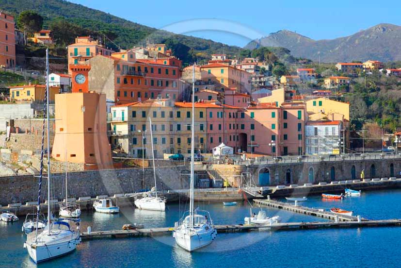 2012 - View of port of Rio Marina Village, Elba Island, Tirreno sea.