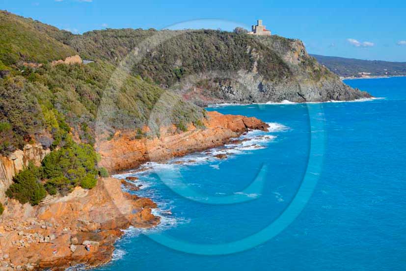 2012 - View of the coast of Calignaia Gulf on Tirreno sea near Livorno town.