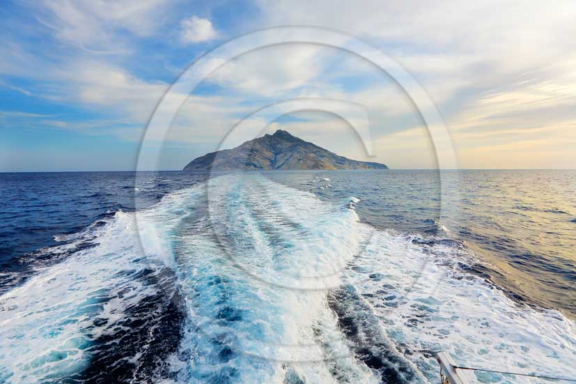 2012 - View of Isle of Montecristo, Tirreno sea.