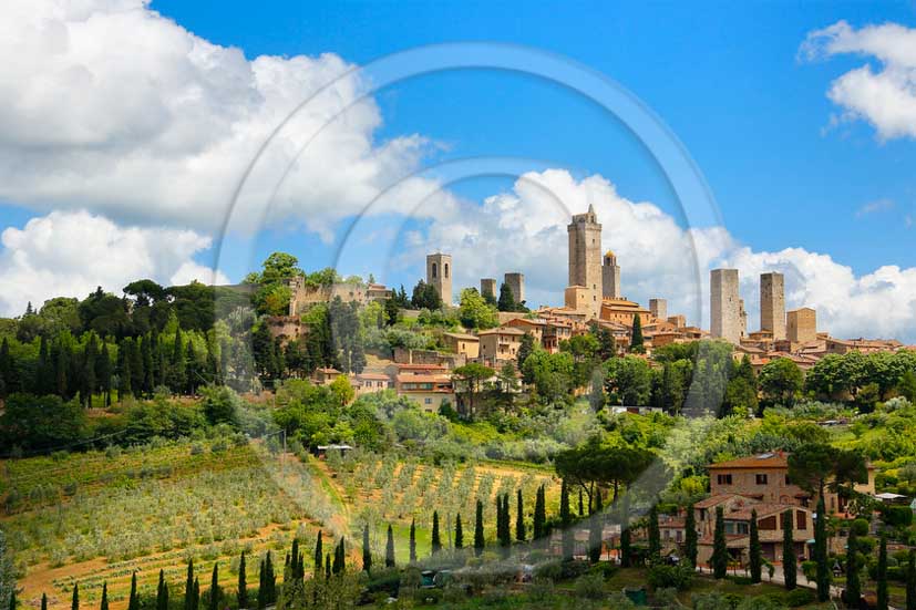 2013 - View of the towers of the town of San Gimignano.