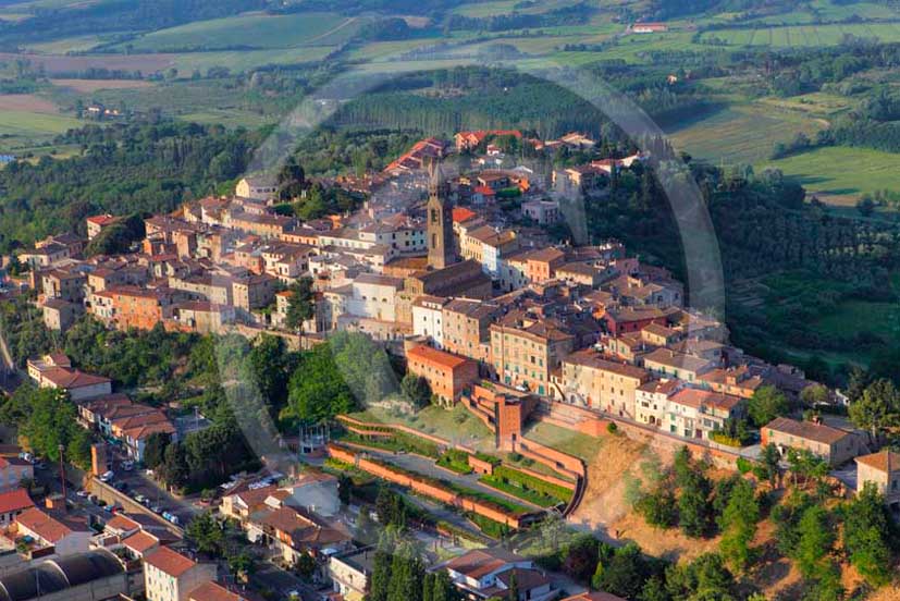 2011 - Aerial view of Peccioli village in Era valley.